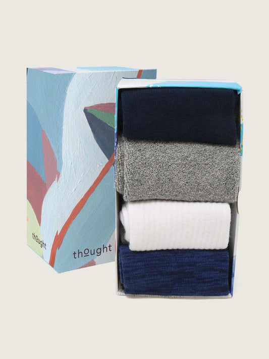 GOTS Thought Essential Variety Box Of 4 Socks - Multi - Thought Clothing UK